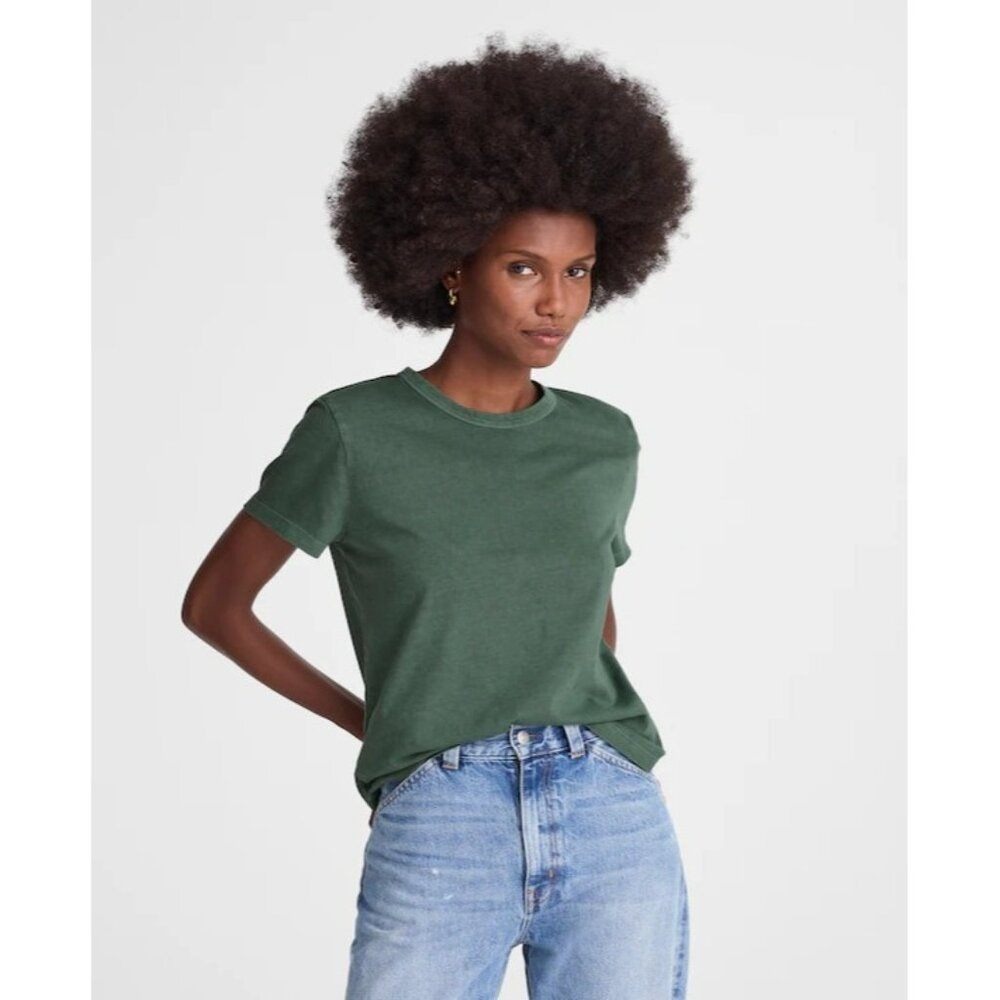 Madewell Forest Green Crewneck Short Sleeve Tee